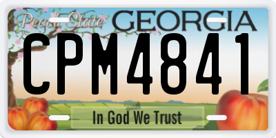 GA license plate CPM4841