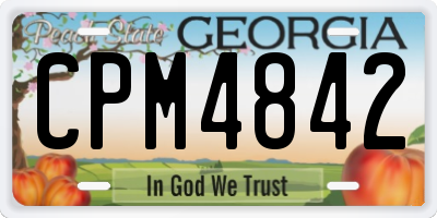 GA license plate CPM4842