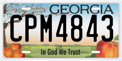GA license plate CPM4843