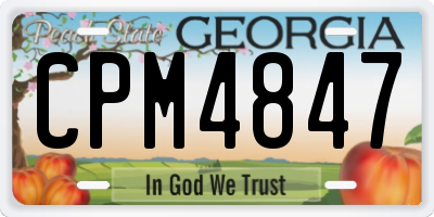GA license plate CPM4847
