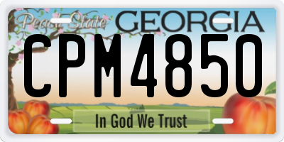 GA license plate CPM4850