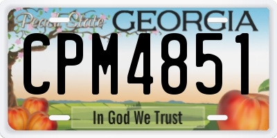 GA license plate CPM4851