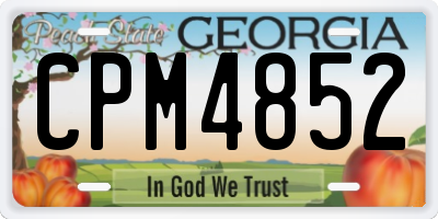 GA license plate CPM4852
