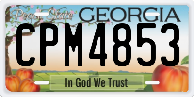 GA license plate CPM4853
