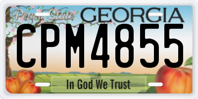 GA license plate CPM4855
