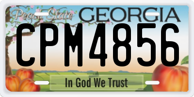 GA license plate CPM4856