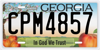 GA license plate CPM4857