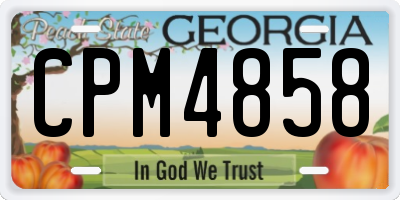 GA license plate CPM4858