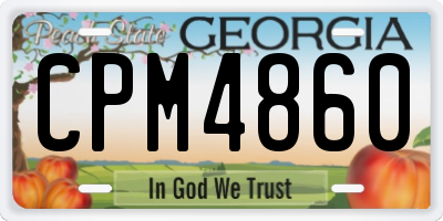 GA license plate CPM4860
