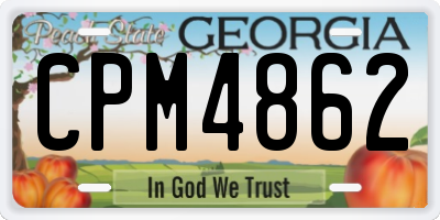 GA license plate CPM4862