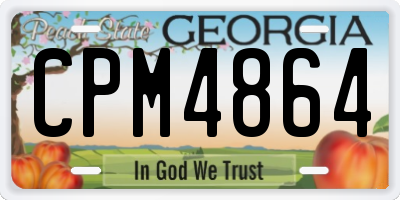 GA license plate CPM4864