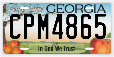 GA license plate CPM4865