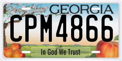 GA license plate CPM4866