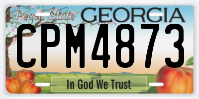 GA license plate CPM4873