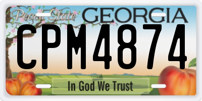GA license plate CPM4874