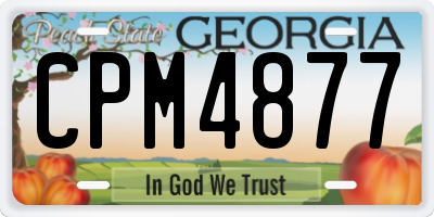 GA license plate CPM4877