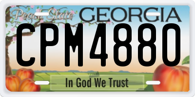 GA license plate CPM4880