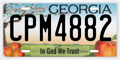 GA license plate CPM4882