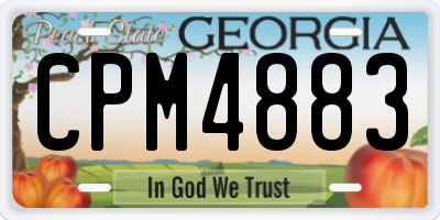 GA license plate CPM4883