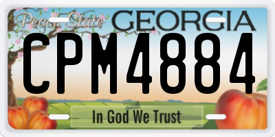 GA license plate CPM4884