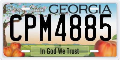 GA license plate CPM4885