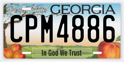 GA license plate CPM4886