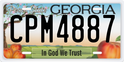 GA license plate CPM4887