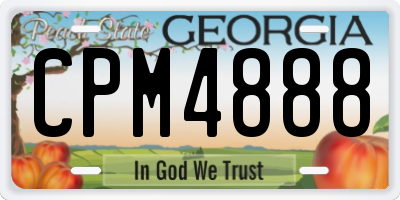 GA license plate CPM4888