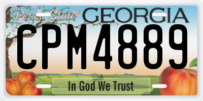 GA license plate CPM4889