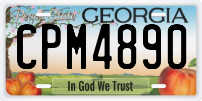 GA license plate CPM4890