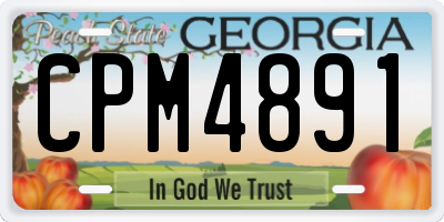 GA license plate CPM4891