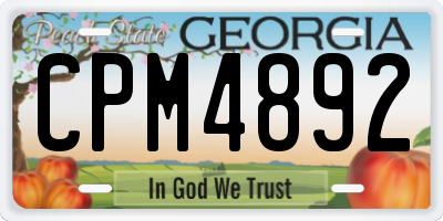 GA license plate CPM4892