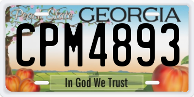 GA license plate CPM4893