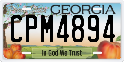 GA license plate CPM4894