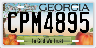 GA license plate CPM4895