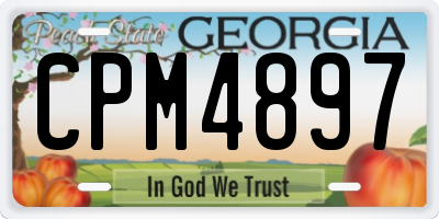 GA license plate CPM4897