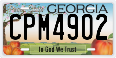 GA license plate CPM4902