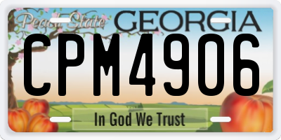 GA license plate CPM4906