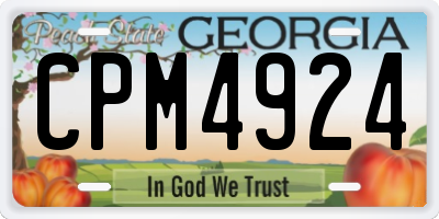 GA license plate CPM4924
