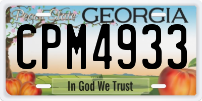 GA license plate CPM4933