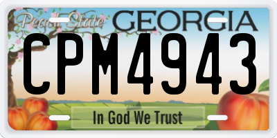 GA license plate CPM4943