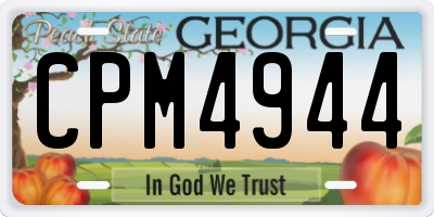 GA license plate CPM4944