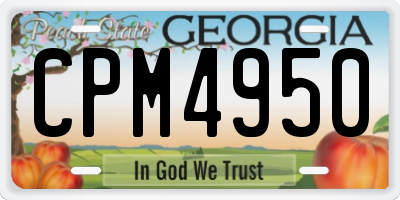 GA license plate CPM4950