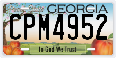 GA license plate CPM4952