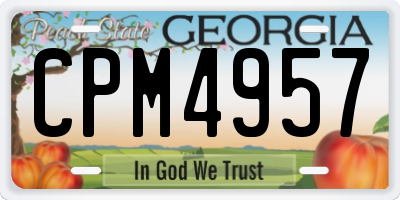 GA license plate CPM4957