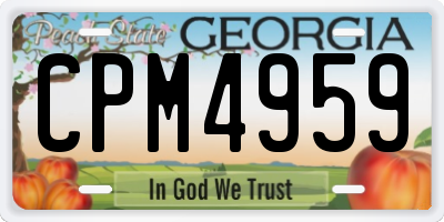 GA license plate CPM4959