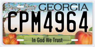 GA license plate CPM4964