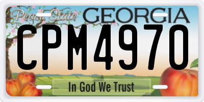 GA license plate CPM4970