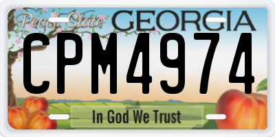 GA license plate CPM4974