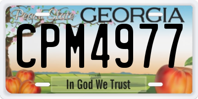 GA license plate CPM4977